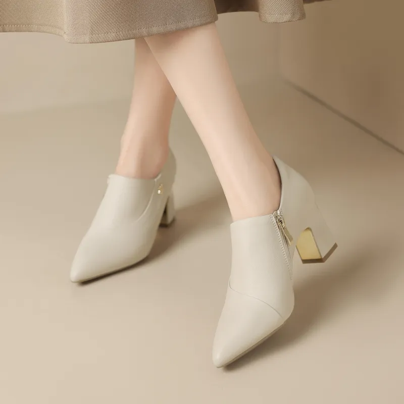 ZHR Chunky Heel High Heels 6.5cm Women's-19