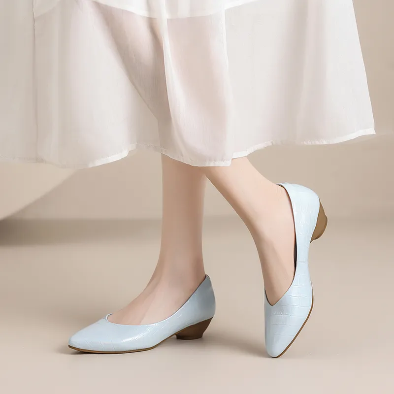 ZHR High Heels Women's Beige/Regal Black/Light Blue-14