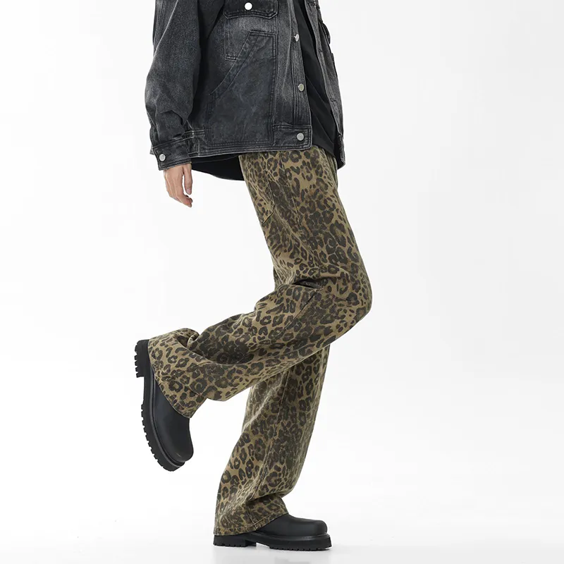 Mulinsen Jeans Unisex Leopard Print-5