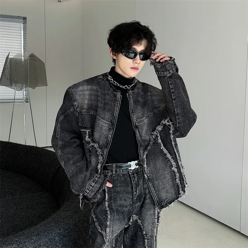 Mulinsen Denim Jacket Unisex Black Gray-5