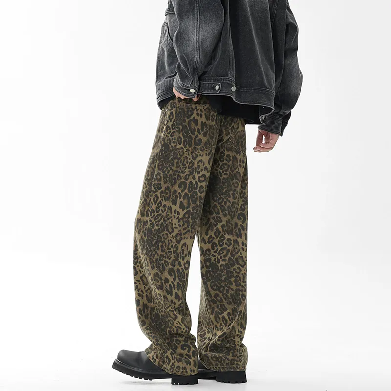 Mulinsen Jeans Unisex Leopard Print-3