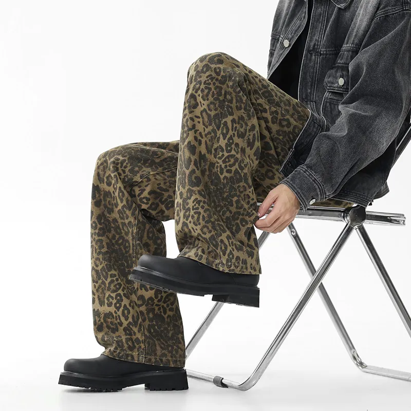 Mulinsen Jeans Unisex Leopard Print-6