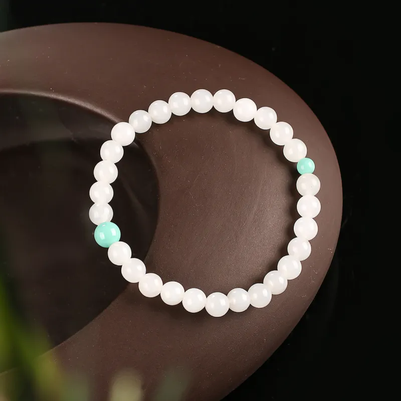 TAMINA Bracelets White Jade Unisex-2