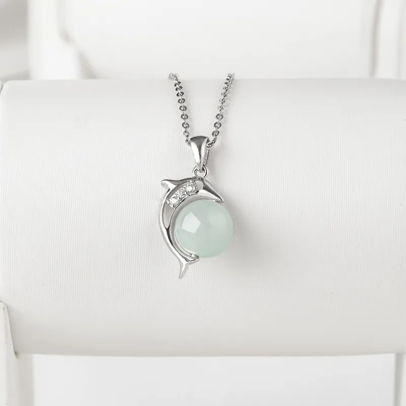 TAMINA Glutinous Jade Jadeite Necklaces Women's-3