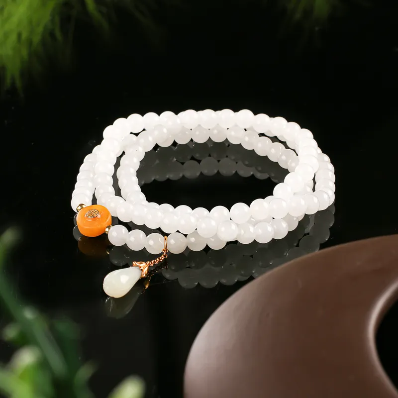 TAMINA Hetian Jade Bracelets White Jade Unisex-2