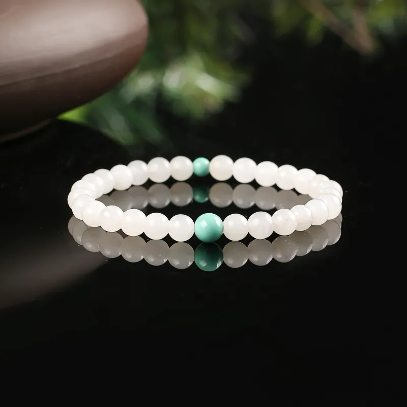 TAMINA Bracelets White Jade Unisex-1