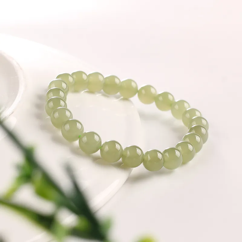 TAMINA Hetian Jade Bracelets Green Jade Unisex-3