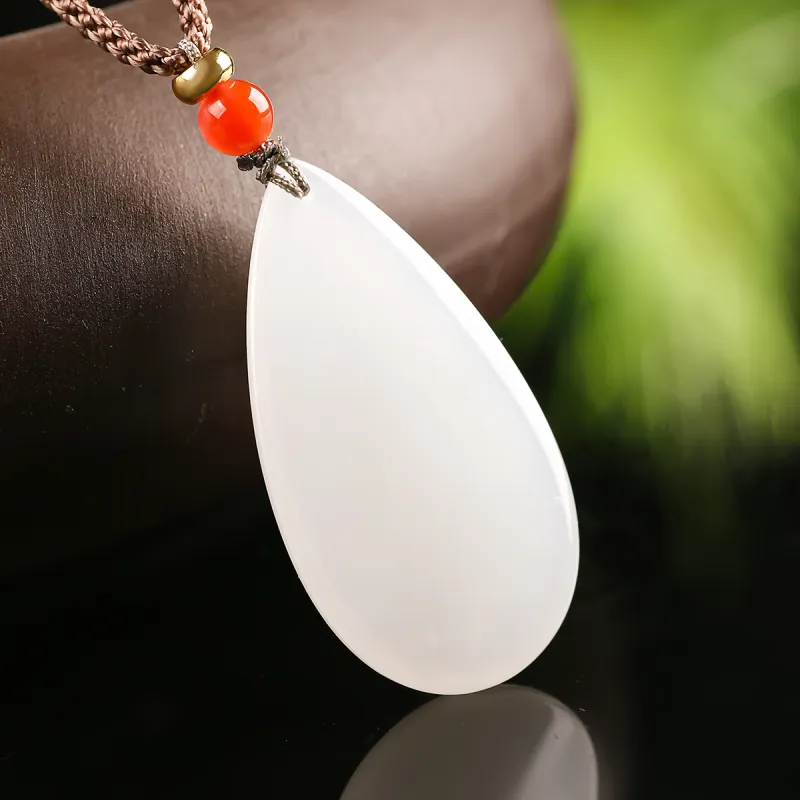 TAMINA Hetian Jade Pendants White Jade Unisex-3