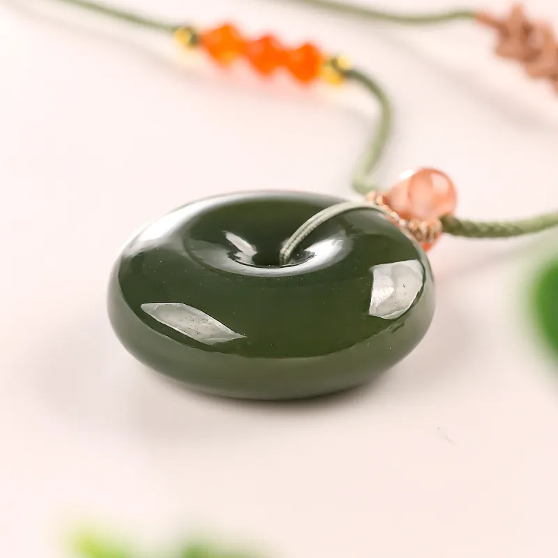 TAMINA Hetian Jade Pendants Green Jade Women's-3