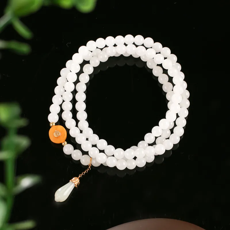 TAMINA Hetian Jade Bracelets White Jade Unisex-1