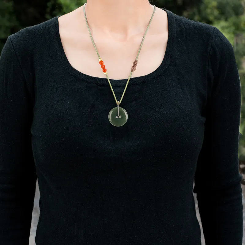 TAMINA Hetian Jade Pendants Green Jade Women's-4
