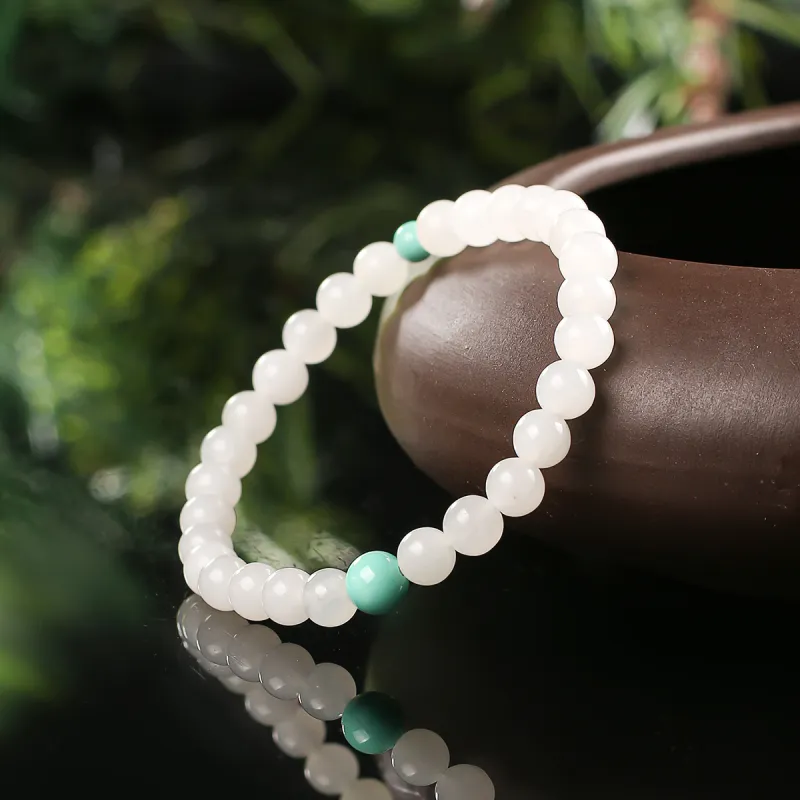 TAMINA Bracelets White Jade Unisex-3
