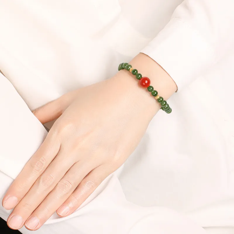 TAMINA Hetian Jade Bracelets Jasper Women's-4