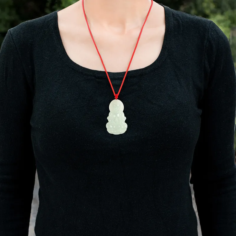 TAMINA Glutinous Jade Jadeite Pendants Women's-4
