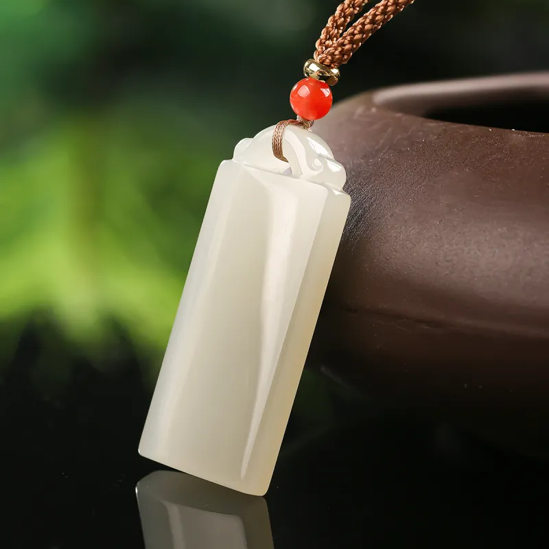 TAMINA Pendants White Jade Unisex-2