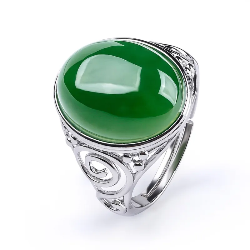 TAMINA Hetian Jade Rings Women's Jasper-2