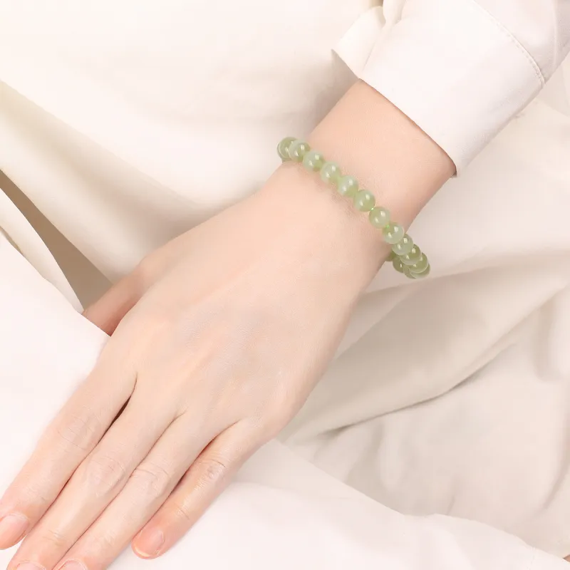 TAMINA Hetian Jade Bracelets Green Jade Unisex-4