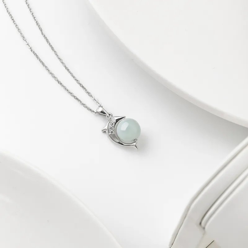 TAMINA Glutinous Jade Jadeite Necklaces Women's-1