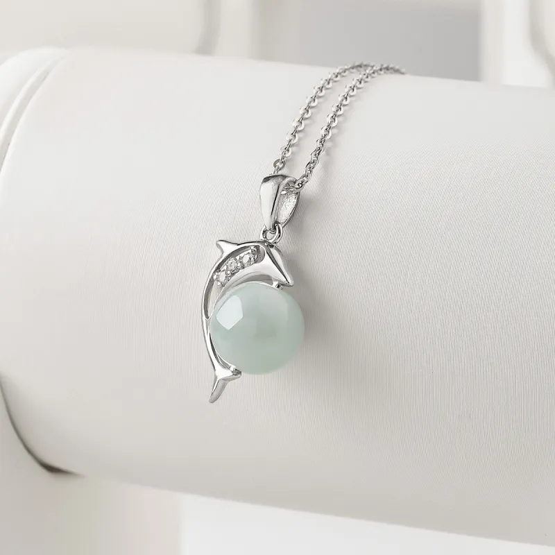 TAMINA Glutinous Jade Jadeite Necklaces Women's-2