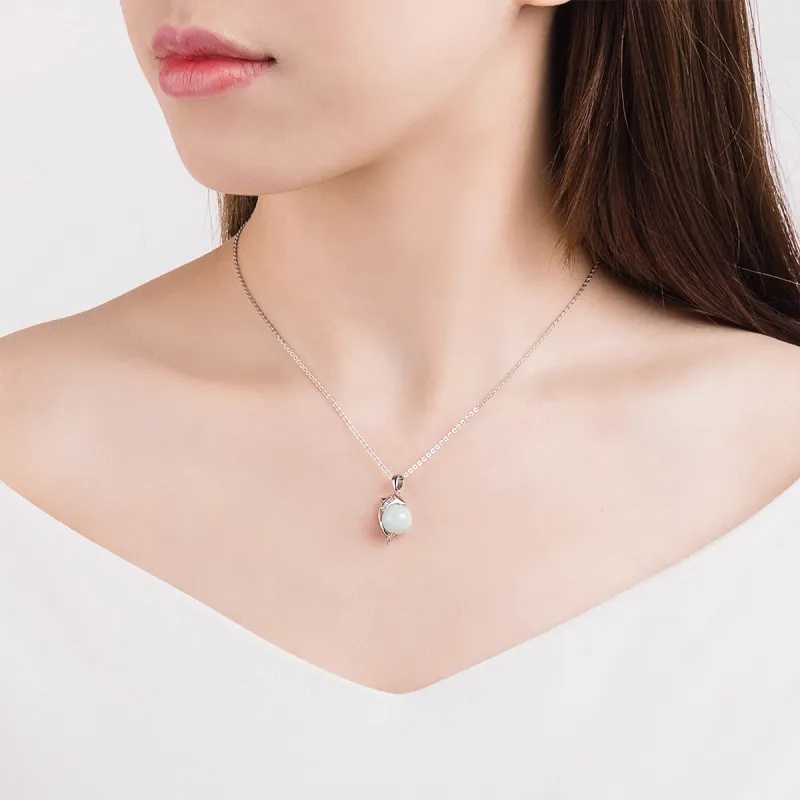 TAMINA Glutinous Jade Jadeite Necklaces Women's-4