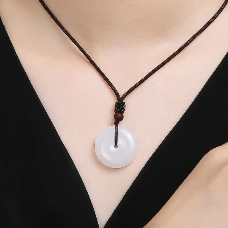 TAMINA Hetian Jade Pendants White Jade Women's-4