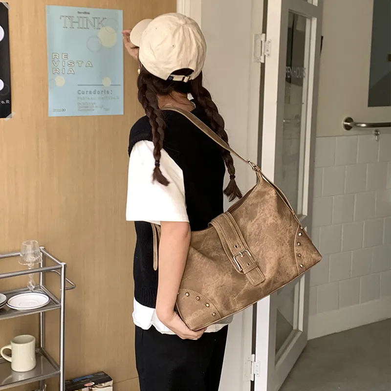 Jade En Plus Synthetic Leather Crossbody Shoulder Bags Women's Gray/Light Brown-15