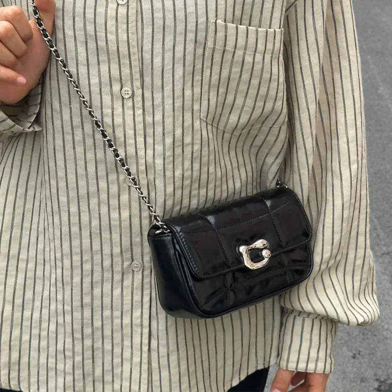 Jade En Plus PVC Crossbody Bag Regular Women's Black/Silver-2