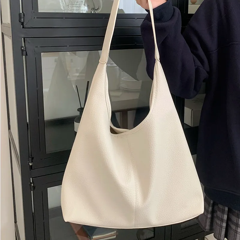 Jade En Plus PU Shoulder Bag Regular Women's White/Black/Pink-4