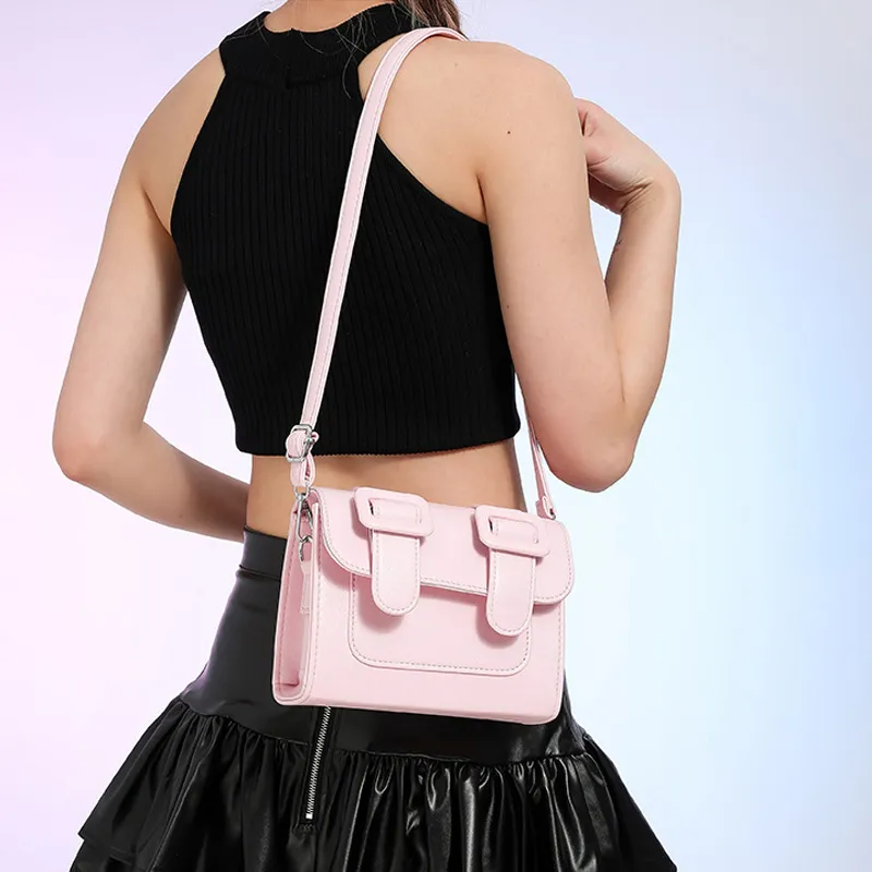 Jade En Plus PU Shoulder Bag Crossbody Bag Regular Women's Pearl White/Elegant Black/Girly Pink/Moonlight Silver-14