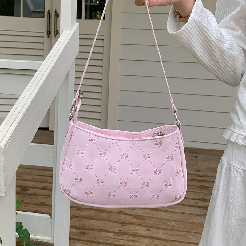 Jade En Plus PU Crossbody Bag Women's Mousse Pink/White-6