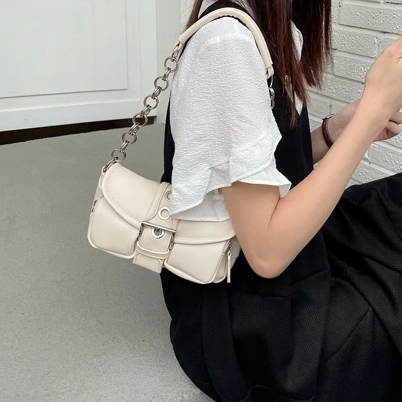 Jade En Plus PU Handbag Crossbody Shoulder Bag Regular Women's Black/White-11