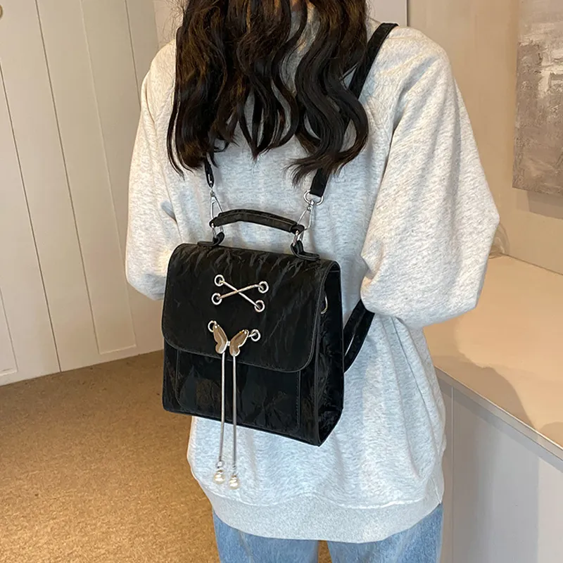 Jade En Plus PU Backpack Women's Jade Cream Bag/Tranquil Black-9