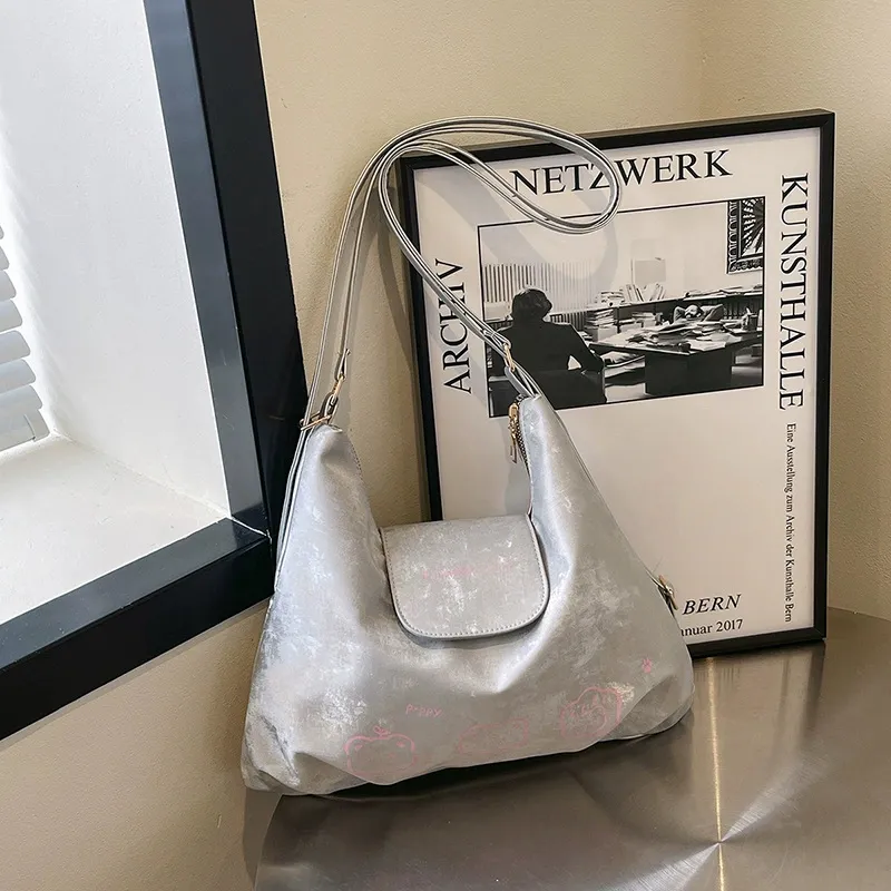 Jade En Plus PU Shoulder Bag Regular Women's Dawn Silver/Soft Pink/Baby Blue-5