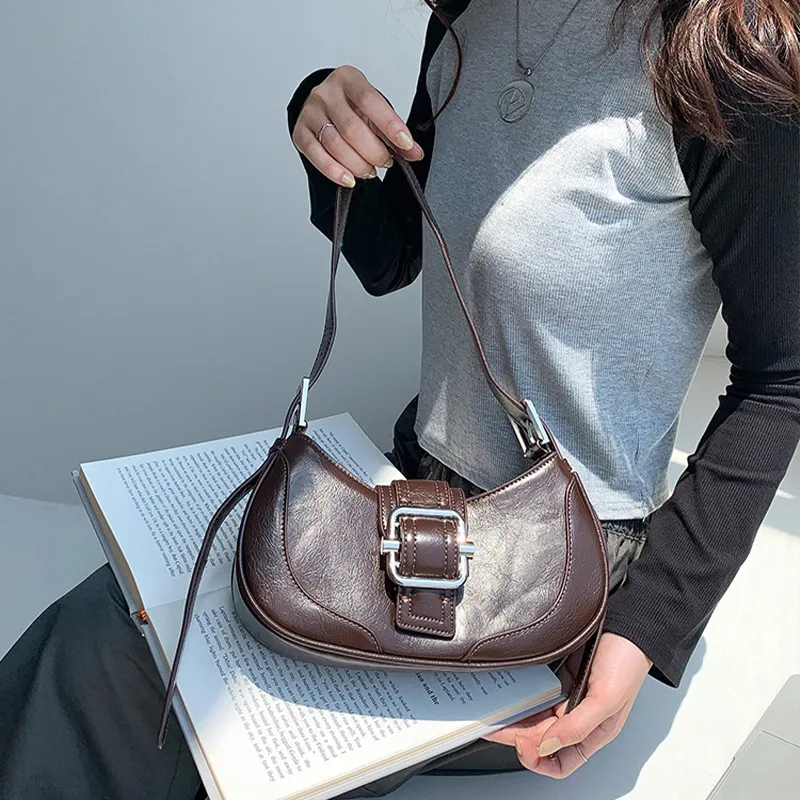 Jade En Plus Pu Underarm Crossbody Bag, Shoulder Bag Regular Women's White/Black/Brown/Coffee-17