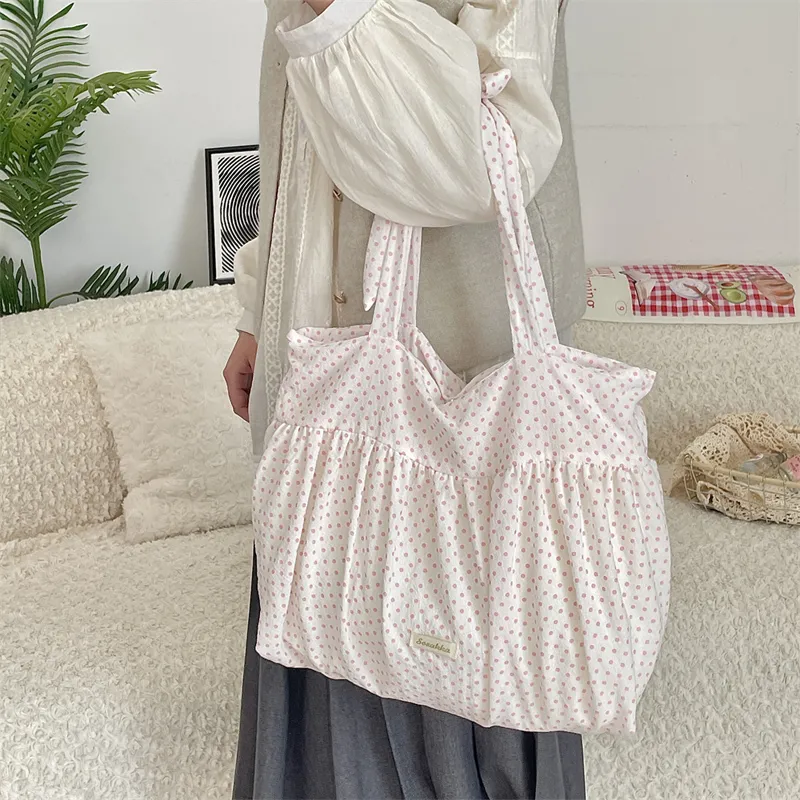Jade En Plus Canvas Shoulder Bag Regular Women's Multicolor-10