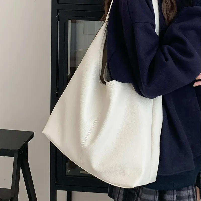 Jade En Plus PU Shoulder Bag Regular Women's White/Black/Pink-3