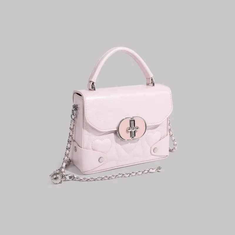 Jade En Plus PU Handbag Regular Women's Ballet Pink/Deep Black/Mist White-4