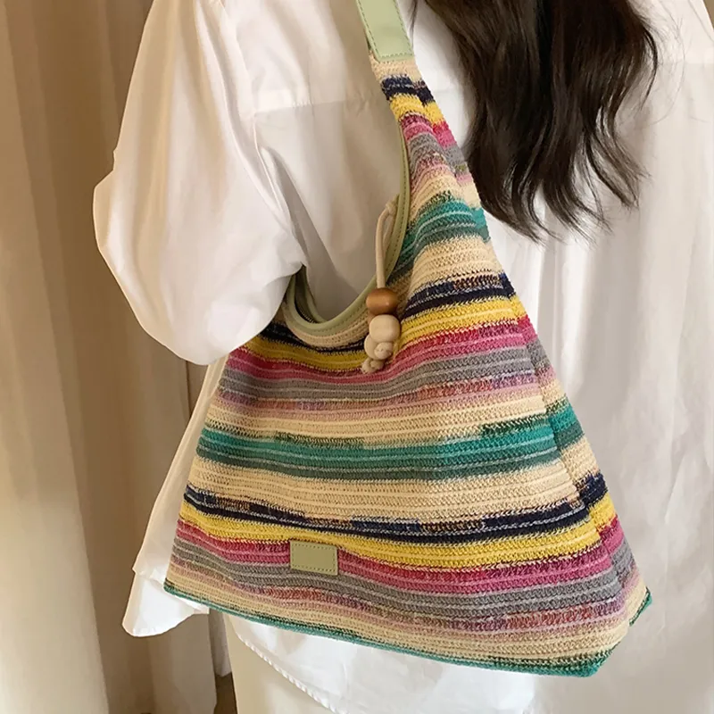 Jade En Plus Polyester Cotton Blend Shoulder Bag Regular Women's Multicolor-6