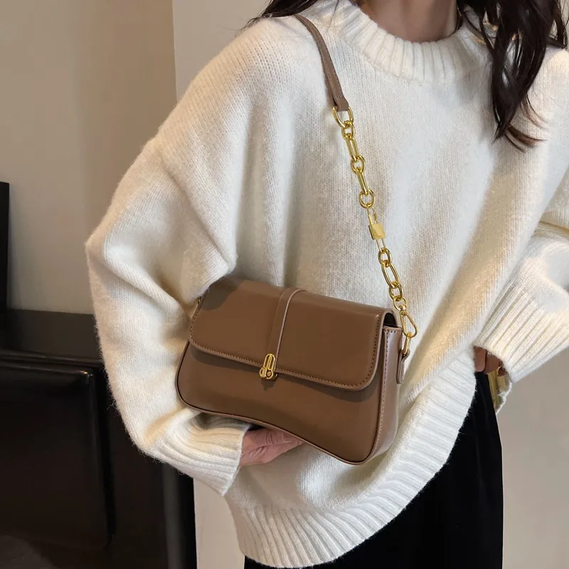Jade En Plus PU Small Square Bag Shoulder Bag, Crossbody Bag Regular Women's Black/Ecru/Milk Tea/Brown-10