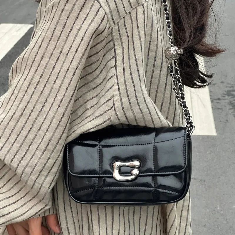 Jade En Plus PVC Crossbody Bag Regular Women's Black/Silver-3