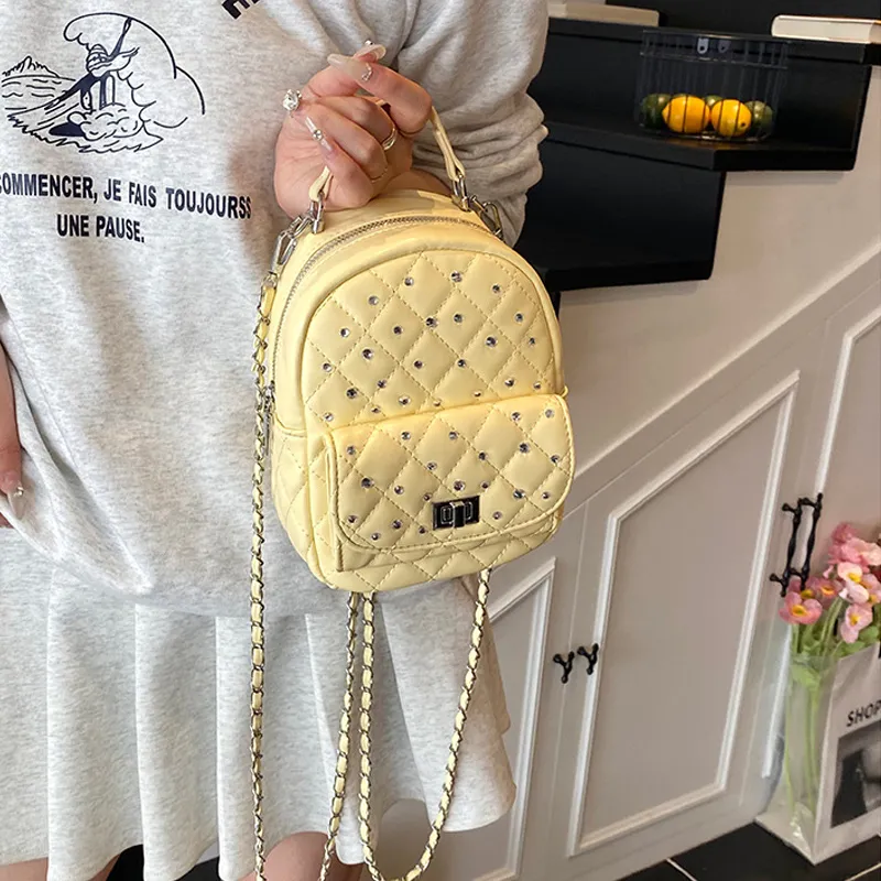 Jade En Plus PU Backpack Regular Women's Soft Pink/Ink Stone Black/Lemon/Milk White-22