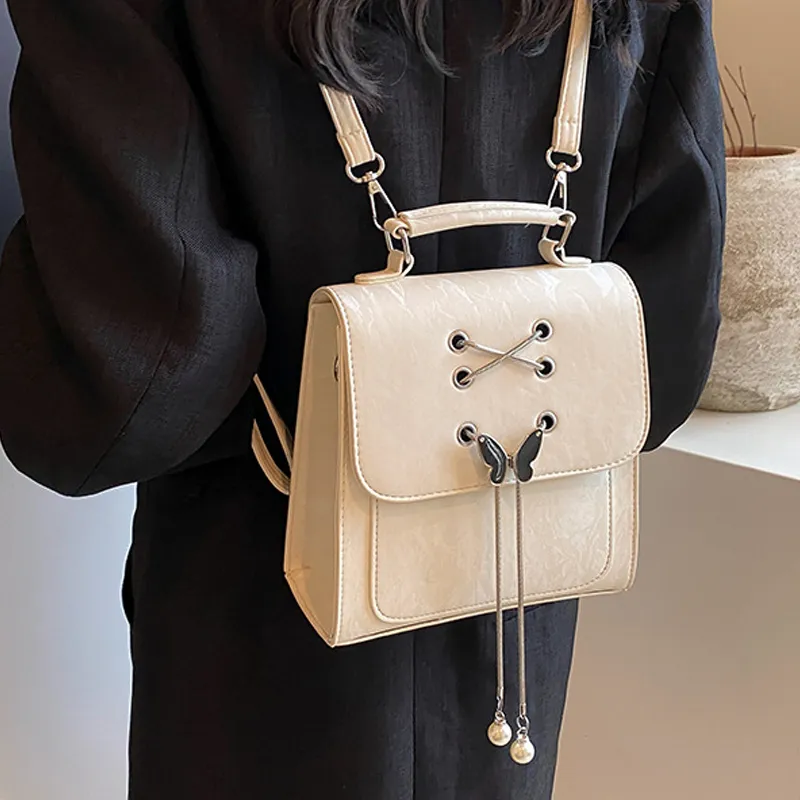 Jade En Plus PU Backpack Women's Jade Cream Bag/Tranquil Black-5