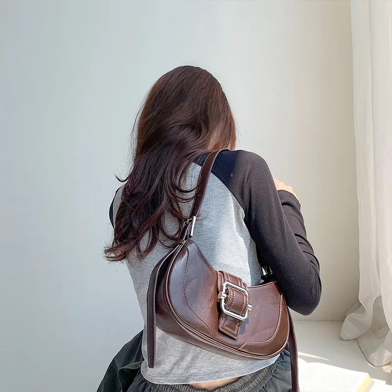 Jade En Plus Pu Underarm Crossbody Bag, Shoulder Bag Regular Women's White/Black/Brown/Coffee-18