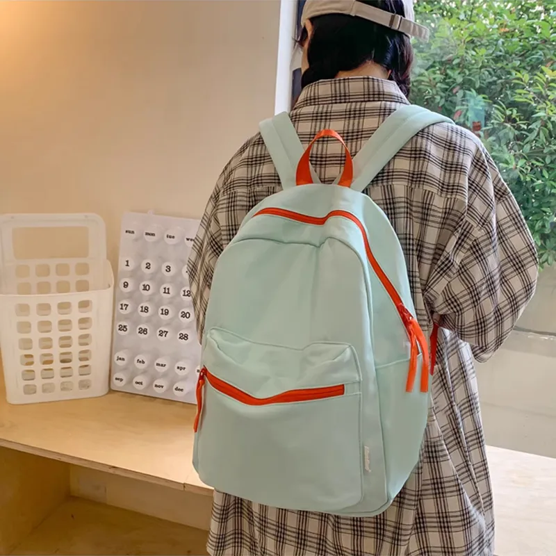 Jade En Plus Nylon Backpack Regular Unisex Mint Mambo/Light Yellow/Dusty Pink/Violet/Coconut Milk White-2