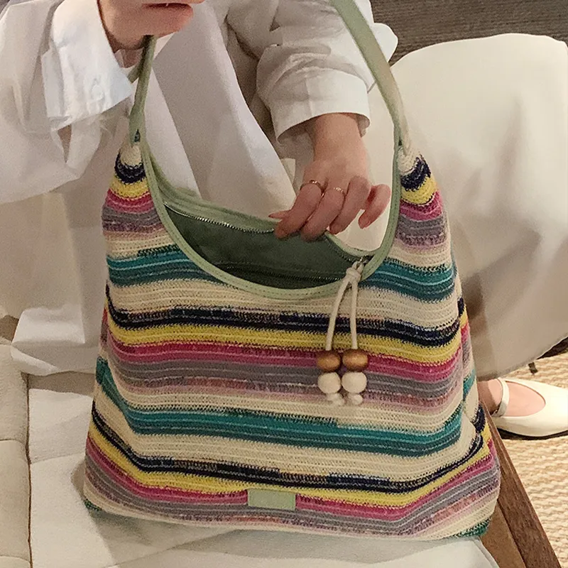 Jade En Plus Polyester Cotton Blend Shoulder Bag Regular Women's Multicolor-7