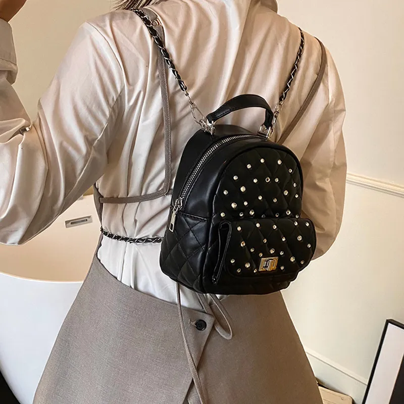 Jade En Plus PU Backpack Regular Women's Soft Pink/Ink Stone Black/Lemon/Milk White-11