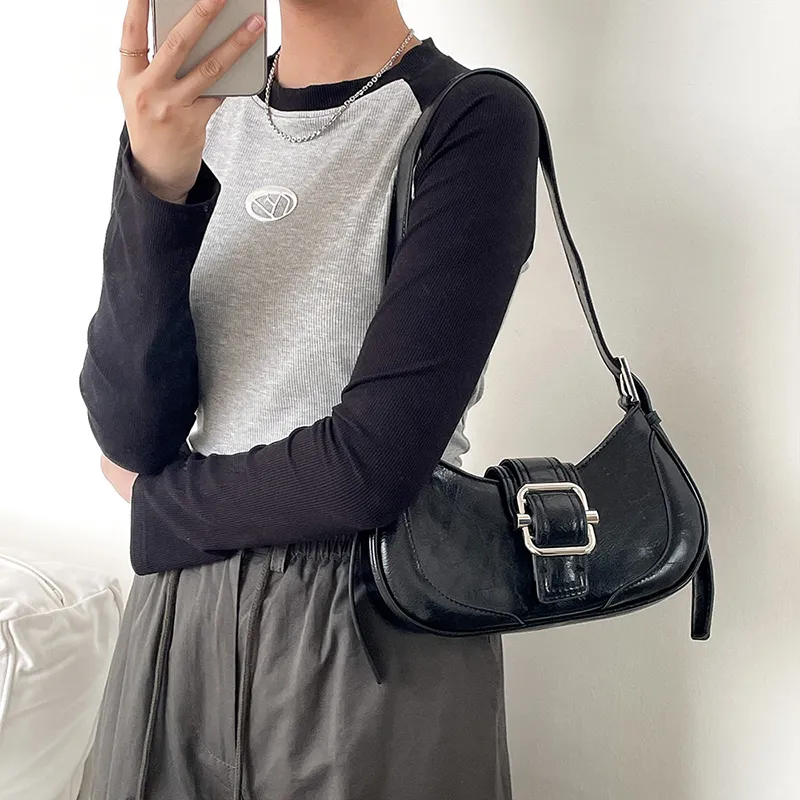 Jade En Plus Pu Underarm Crossbody Bag, Shoulder Bag Regular Women's White/Black/Brown/Coffee-13