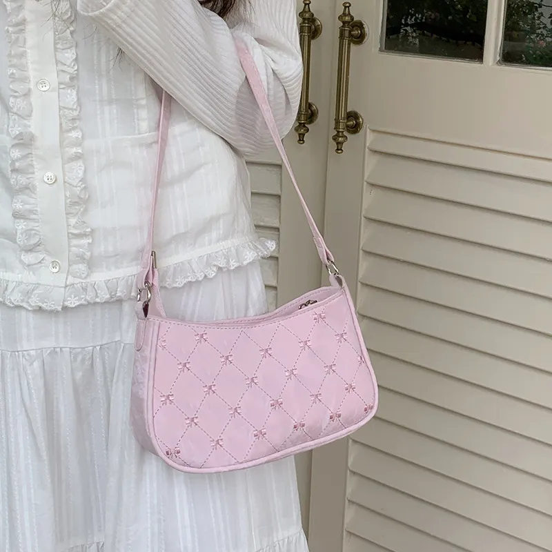 Jade En Plus PU Crossbody Bag Women's Mousse Pink/White-7