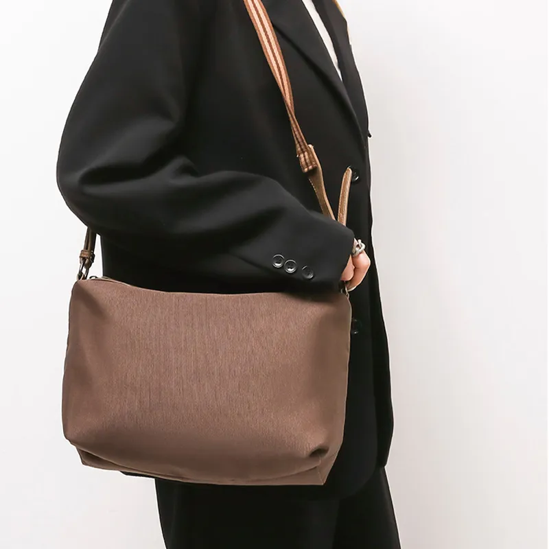 Jade En Plus Microfiber Leather Combo Bag, Handbag, Shoulder Bag Regular Large Size Unisex Light Coffee/Brown-4