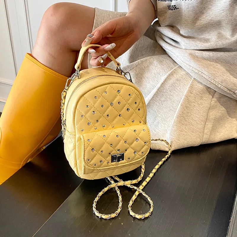 Jade En Plus PU Backpack Regular Women's Soft Pink/Ink Stone Black/Lemon/Milk White-17